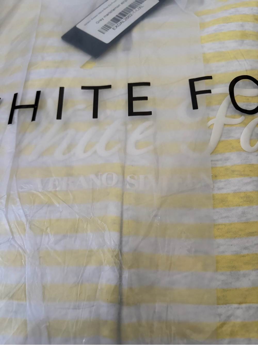 NWT White Fox Verano Sixteen Maria Boxy Zip Front Hoodie Grey Marle/Lemon Stripe - Picture 6 of 8